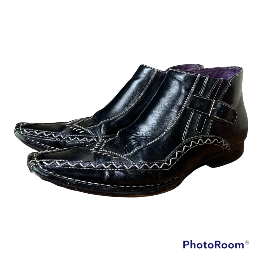 Vintage Giorgio Brutini Leather Ankle Boots size 7.5 - Picture 3 of 8
